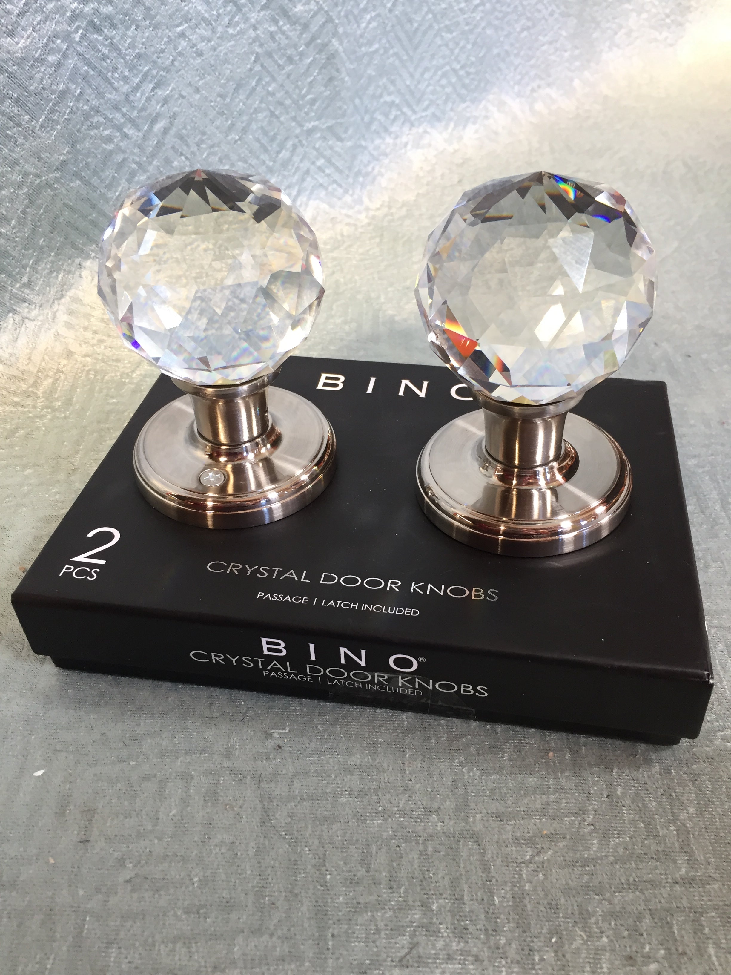 BINO Crystal Functional Interior Door Knobs Set - 2 Pieces - SEE DESCRIPTION (7610046054638)